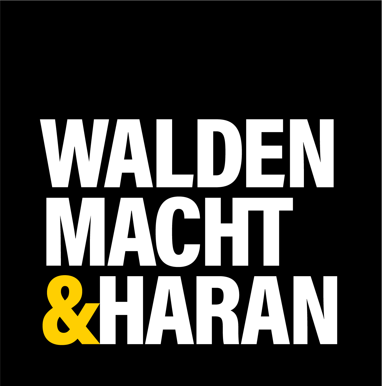 WMH logo - white text black square